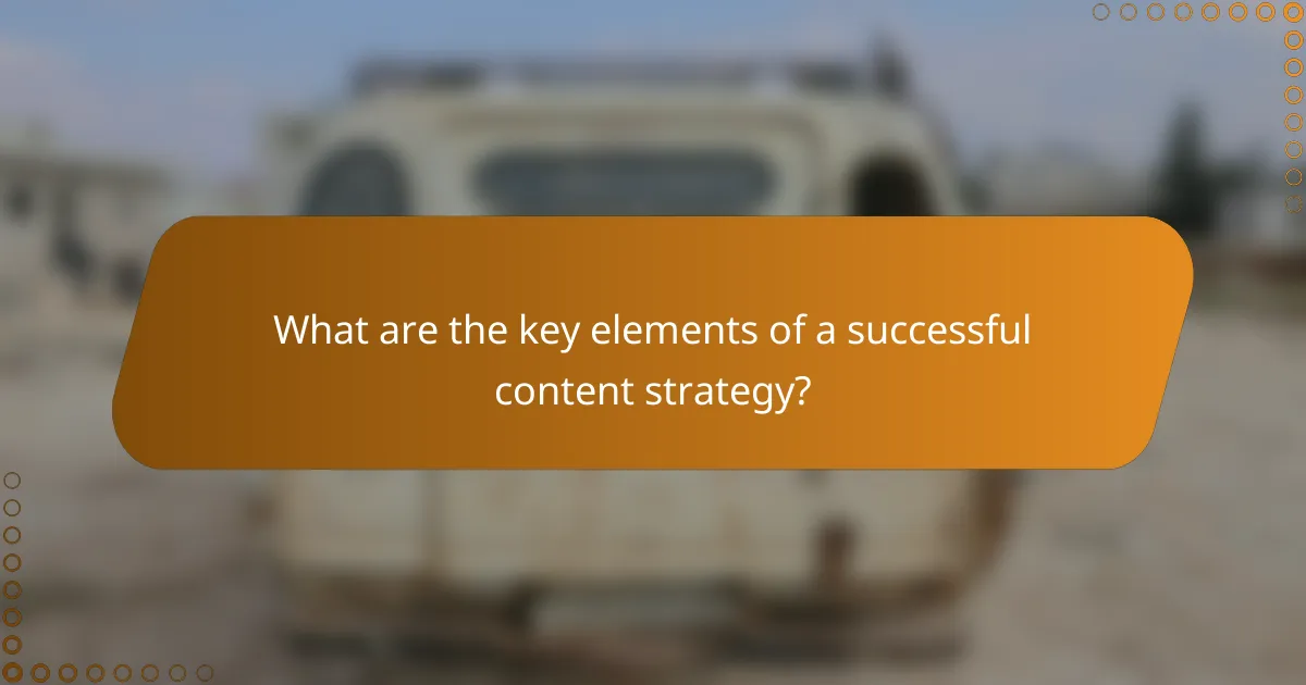 What are the key elements of a successful content strategy?