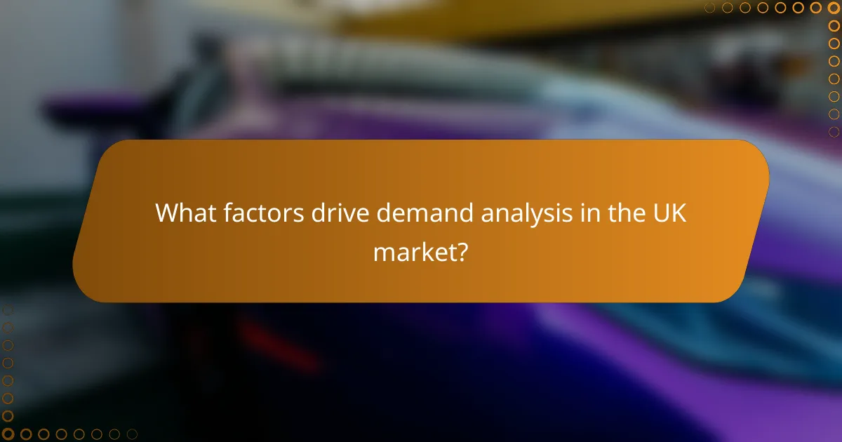 What factors drive demand analysis in the UK market?